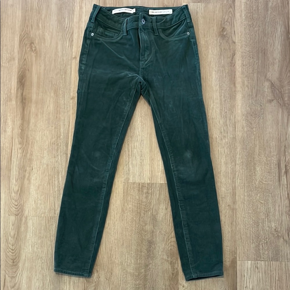 Pilcro Green Skinny Jeans Sleek Fit